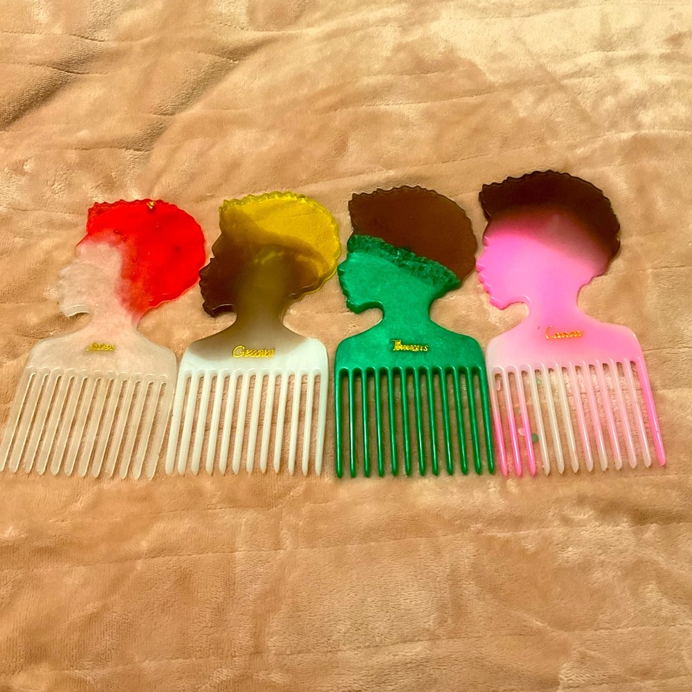 CUSTOM Zodiac Afro/Beard Comb - Male
